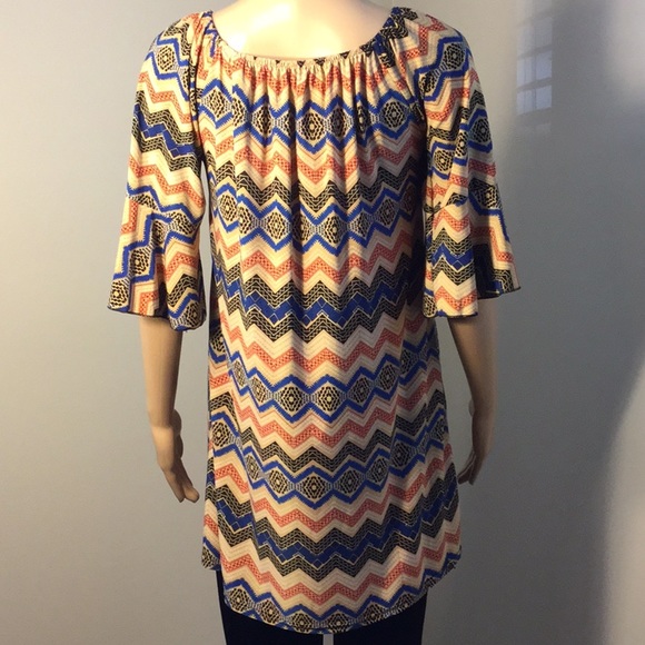 ACE FASHION COLORFUL BELL-SLEEVE TUNIC / DRESS - Picture 7 of 12